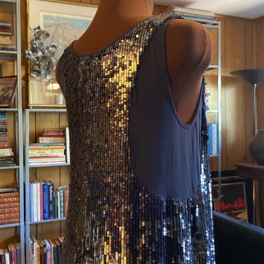 Nicole Miller sequined silk cocktail dress - Picture 11 of 15